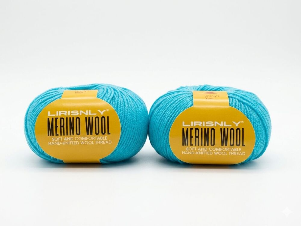 Lirisnly Merino Wool, Merino Wool/Polyester Blend, Lot of 2